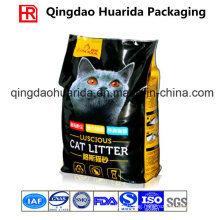 Quad Seal Side Gusset Plastic Packaging Bag for Cat Litter